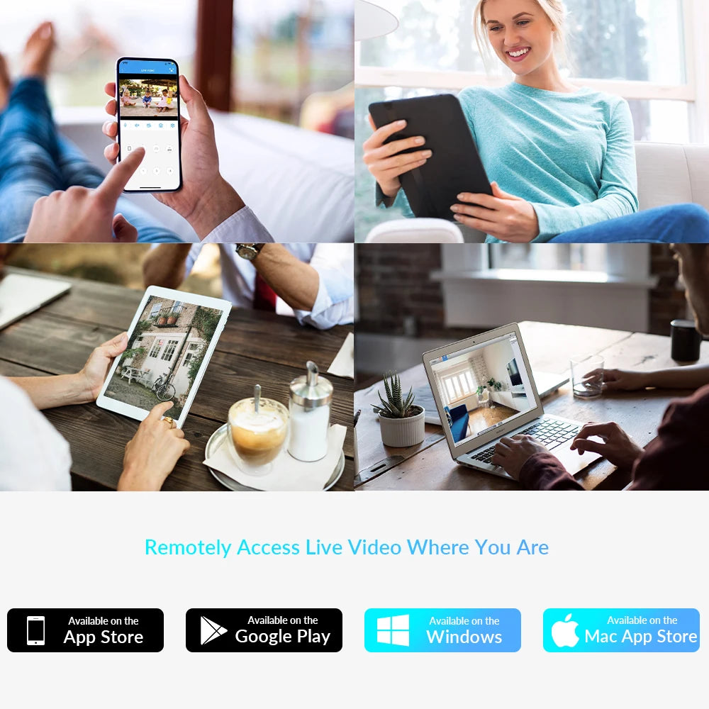 1080P WiFi Kamera IP Überwachungskamera Sicherheit Baby Monitor 2MP CCTV Audio Video Farbe Nachtsicht AI Erkennen iCSee Mini Cam