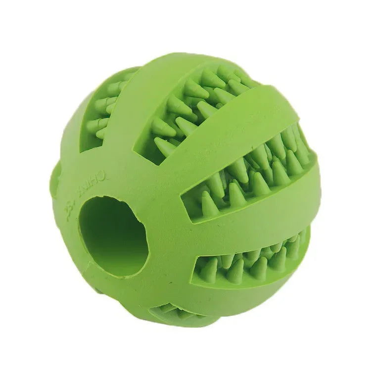 Hundespielzeugball, ungiftiger, bissfester Spielzeugball für Hunde, Welpen, Katzen, Hunde, Tiernahrung, Leckerli, Futterspender, Kaugel, Zahnreinigungsball