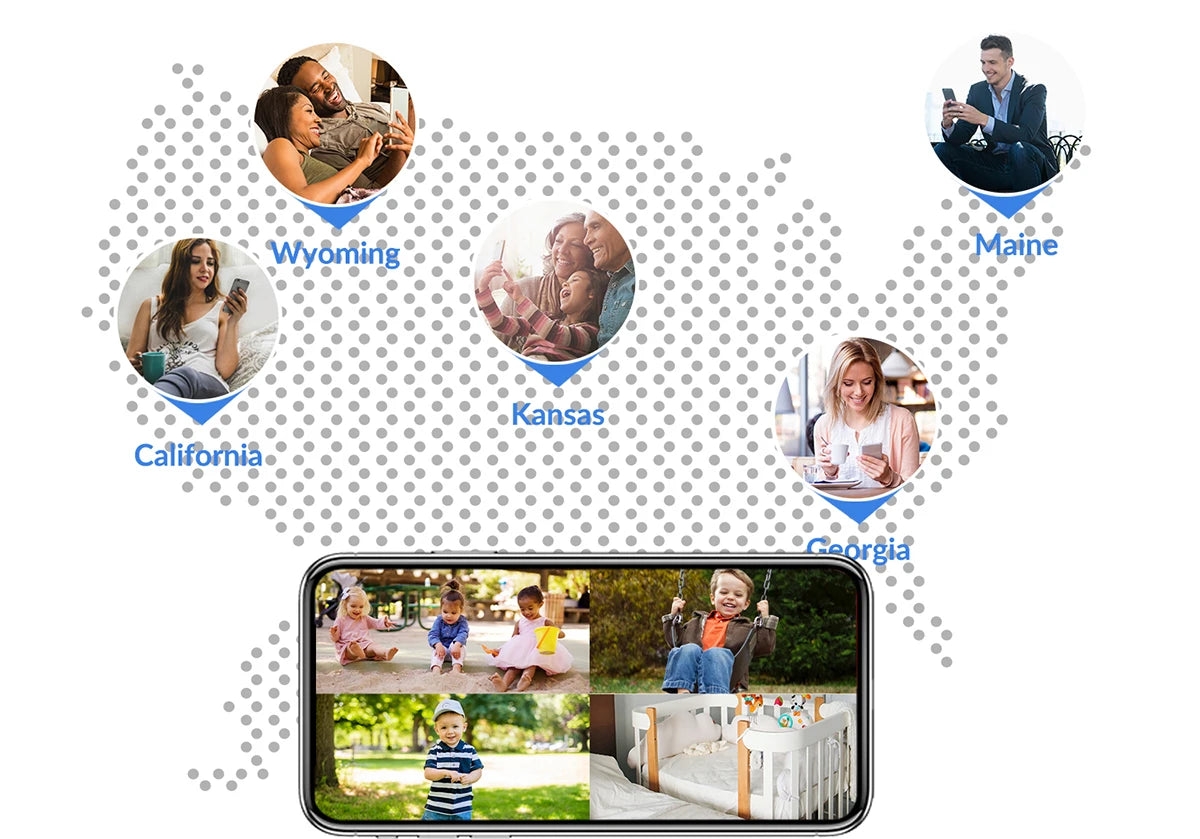 1080P WiFi Kamera IP Überwachungskamera Sicherheit Baby Monitor 2MP CCTV Audio Video Farbe Nachtsicht AI Erkennen iCSee Mini Cam