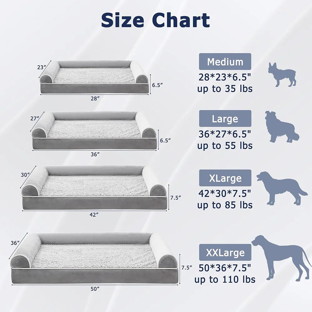 Hersteller Großhandel waschbares Hundebett Custom OEM Memory Foam Orthopädisches menschliches Hundebett Xxl