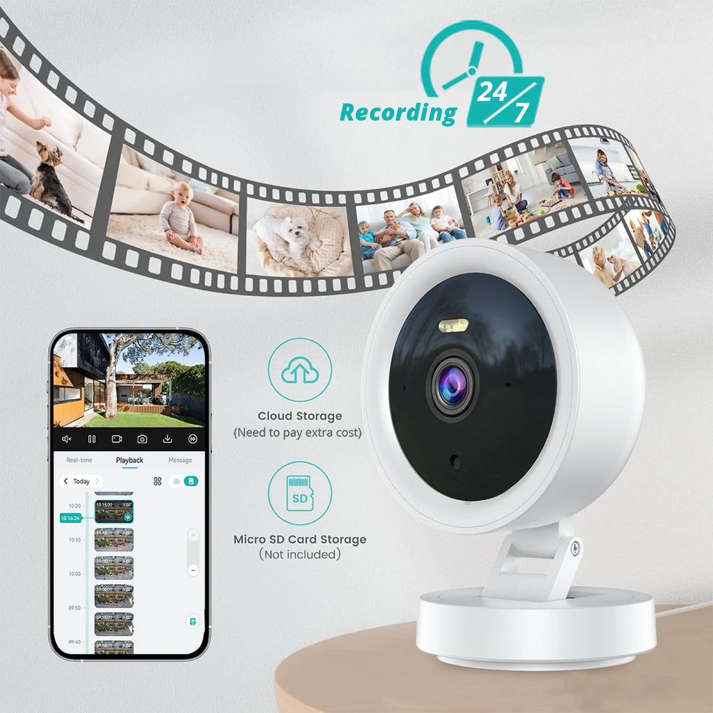 1080P WiFi Kamera IP Überwachungskamera Sicherheit Baby Monitor 2MP CCTV Audio Video Farbe Nachtsicht AI Erkennen iCSee Mini Cam