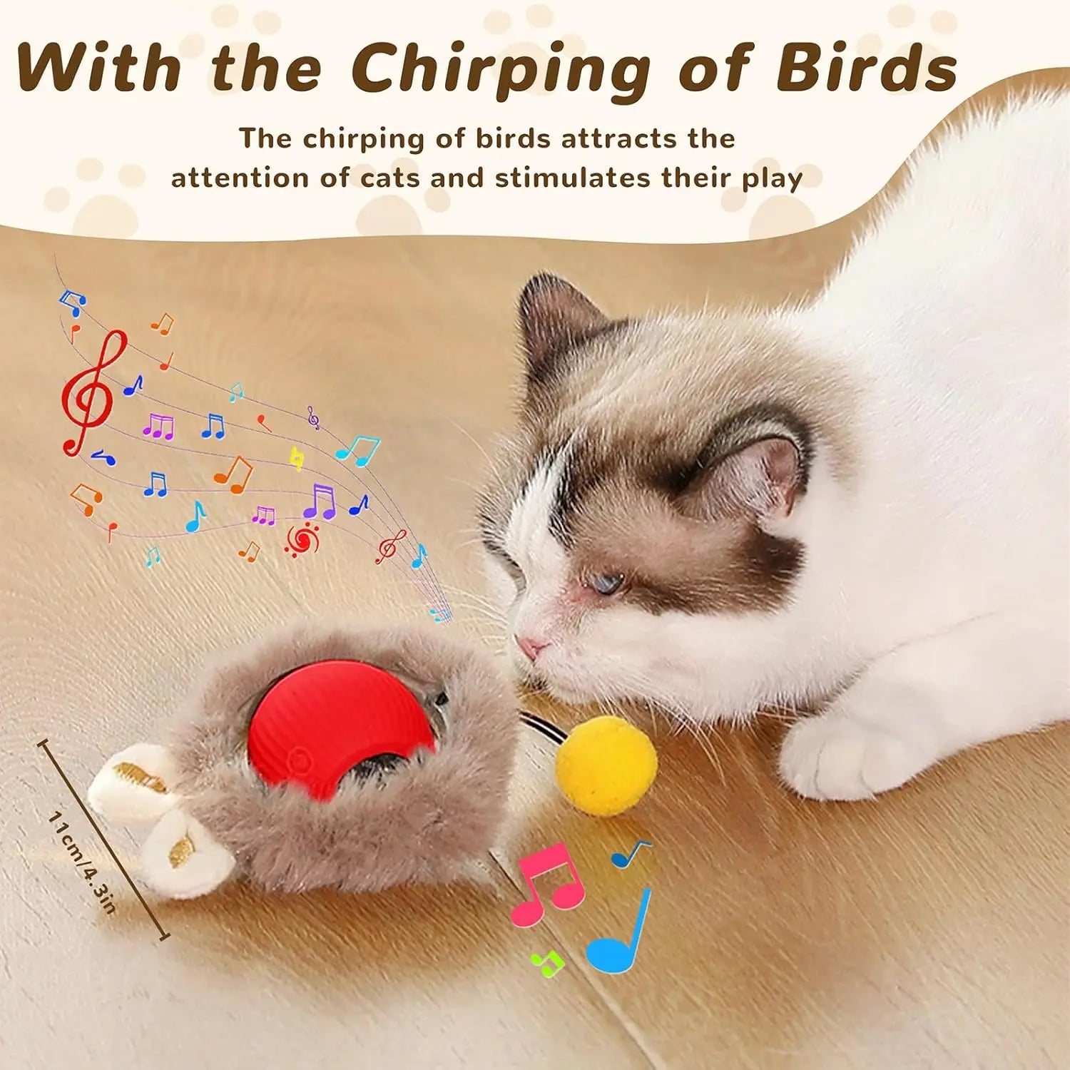 Interaktives Katzenspielzeug, automatischer rollender Ball mit Schwanz, wiederaufladbares intelligentes interaktives Haustierspielzeug, intelligentes Spielzeug für Katzen