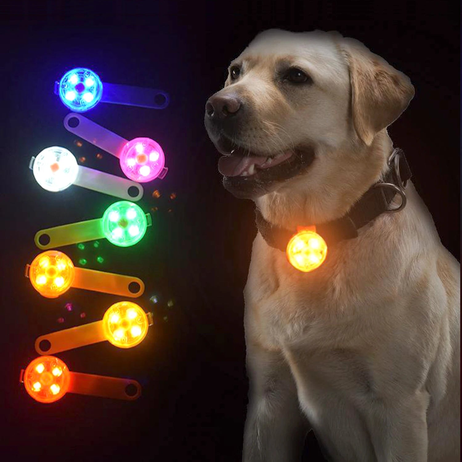 Anti-Verlust-Halsbänder für Hunde, LED, wasserdicht, Sicherheits-Blinklicht, USB wiederaufladbar, nachtleuchtender Anhänger für Hunde, Katzen, Haustiere für den Außenbereich